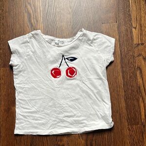 Bonpoint Cherry Print Kids Shirt - White and Red